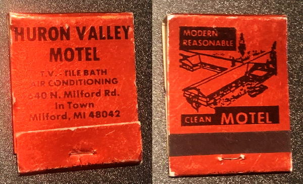Huron Valley Motel - Matchbook (newer photo)